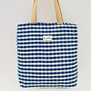 Bolsa tote vichy marino